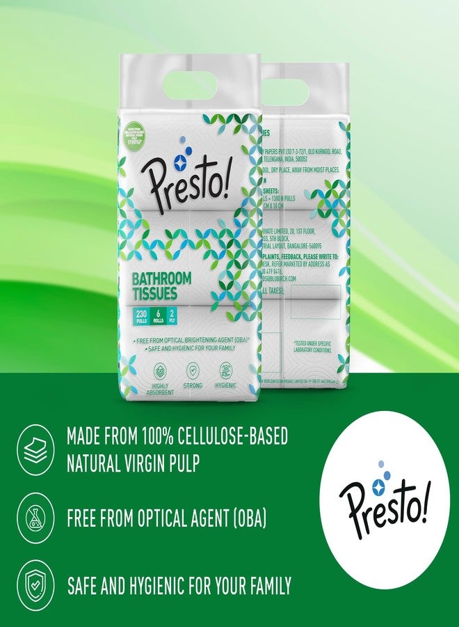Presto! Amazon Brand - Presto! 2 Ply Toilet Tissue Paper | 2760 Pulls | 230 Pulls X 12 Packs | 100% Natural Virgin Cellulose Fiber - Image 3