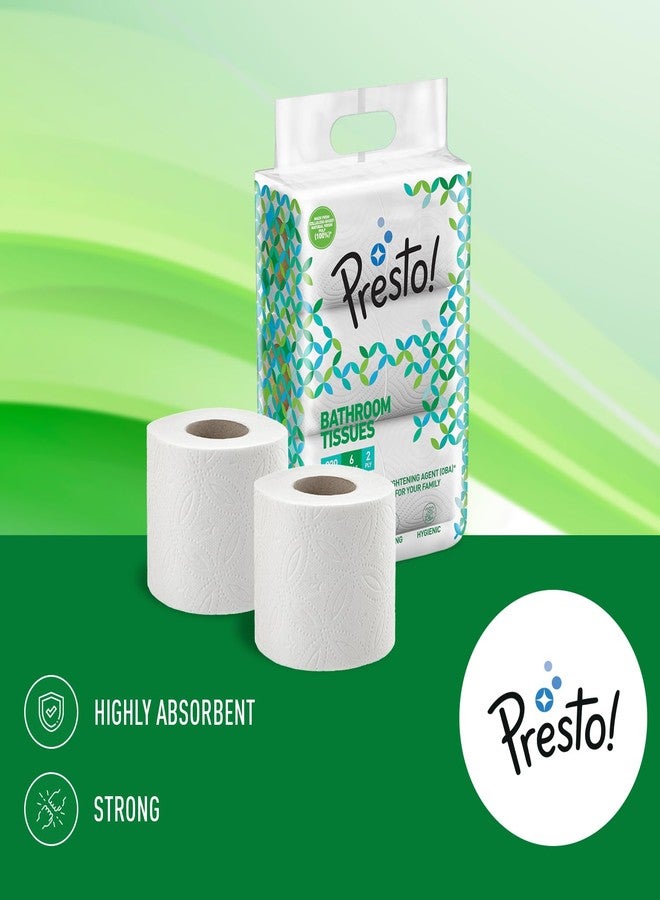 Presto! Amazon Brand - Presto! 2 Ply Toilet Tissue Paper | 2760 Pulls | 230 Pulls X 12 Packs | 100% Natural Virgin Cellulose Fiber - Image 4