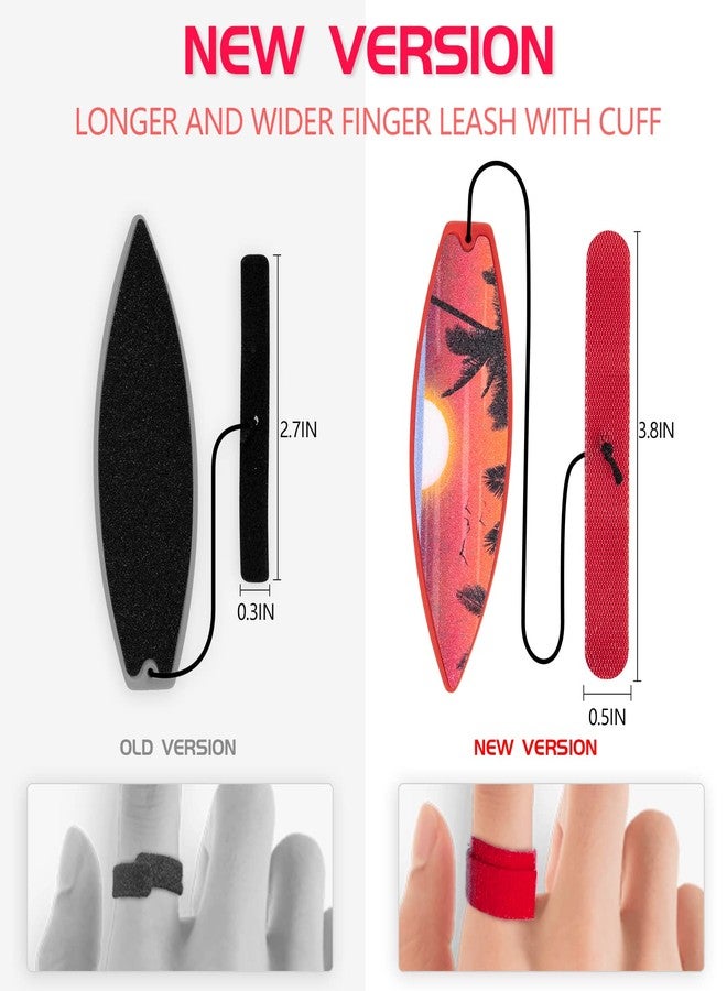 JUNIQUTE Juni QUTE Finger Surfboard-Mini Surfboard for Kids and Surfers with Eye-catching Graphic Design and Receive Bag (3 PCS,Red/Green/Blue) - Image 3