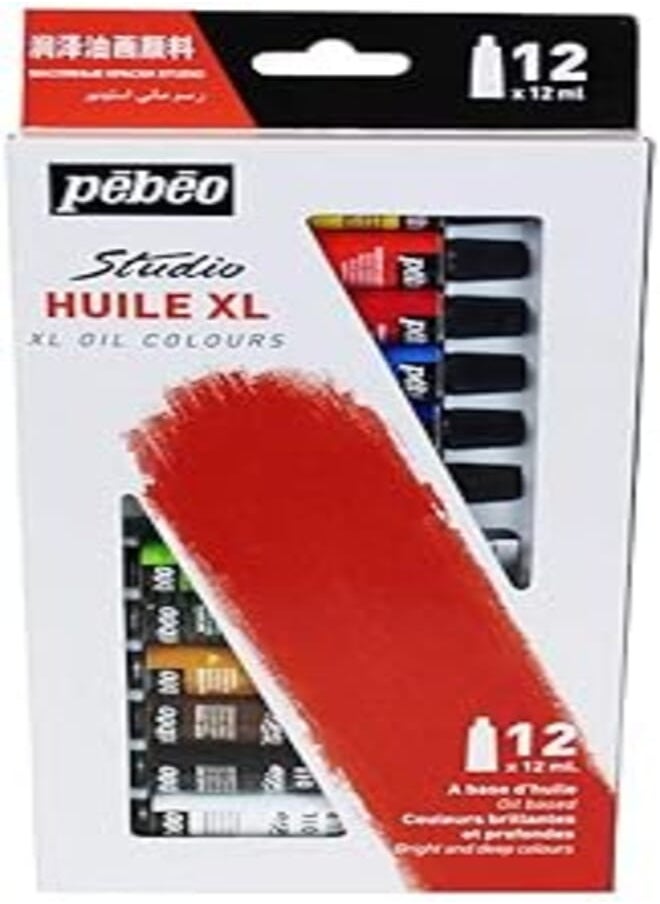 Pebeo Pebeo Studio XL Fine Oil, Set of 12 x 12 ml Tubes 