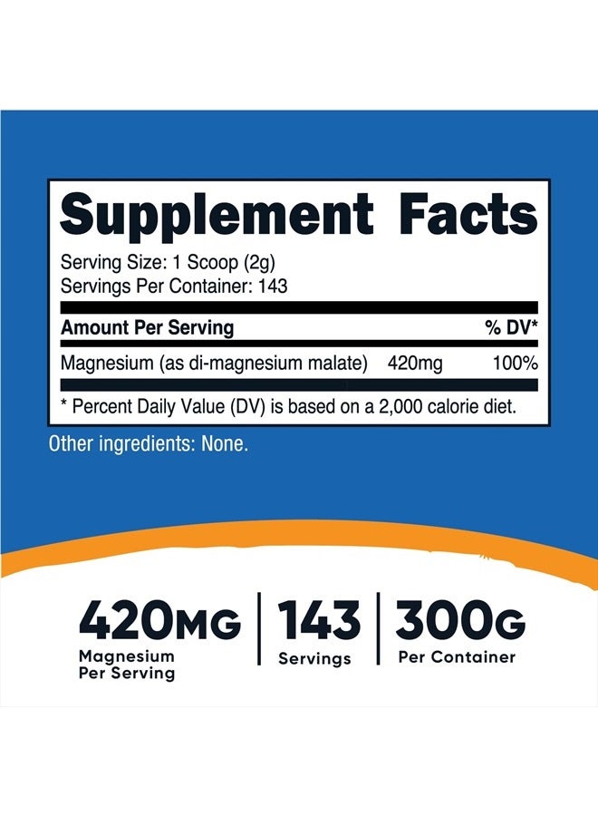 Nutricost مسحوق مالات المغنيسيوم (300 جرام) - 420 ملجم من المغنيسيوم لكل وجبة - خالٍ من الكائنات المعدلة وراثيًا وخالي من الجلوتين - Image 4