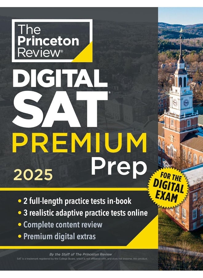 null - Princeton Review Digital SAT Premium Prep, 2025: 5 Full-Length Practice Tests (2 in Book + 3 Adapti - Image 1