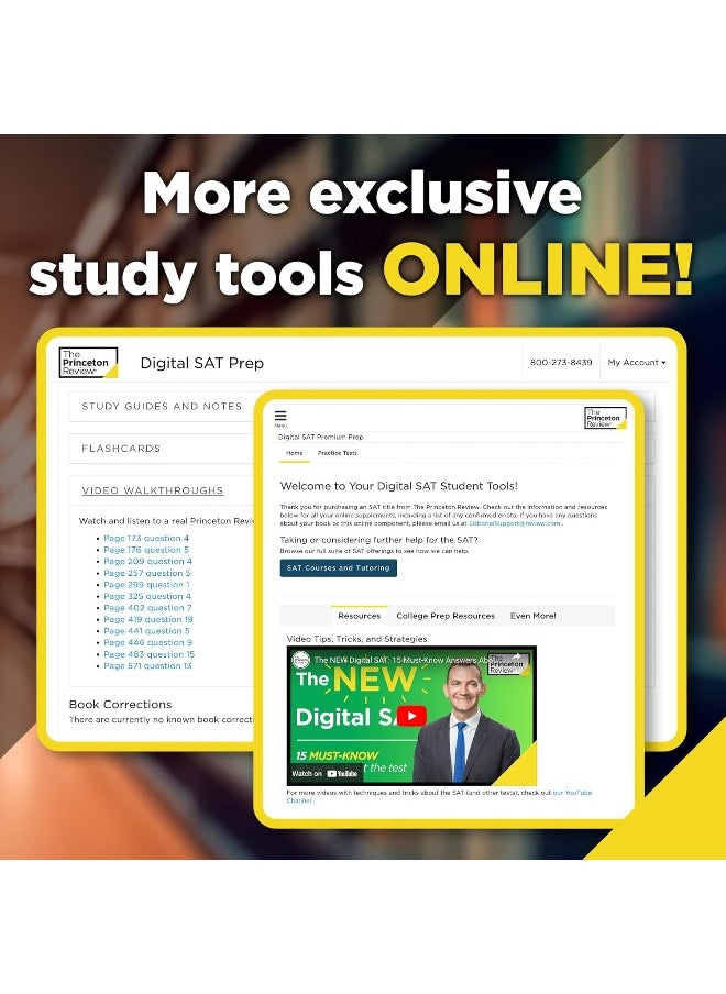 null - Princeton Review Digital SAT Premium Prep, 2025: 5 Full-Length Practice Tests (2 in Book + 3 Adapti - Image 1