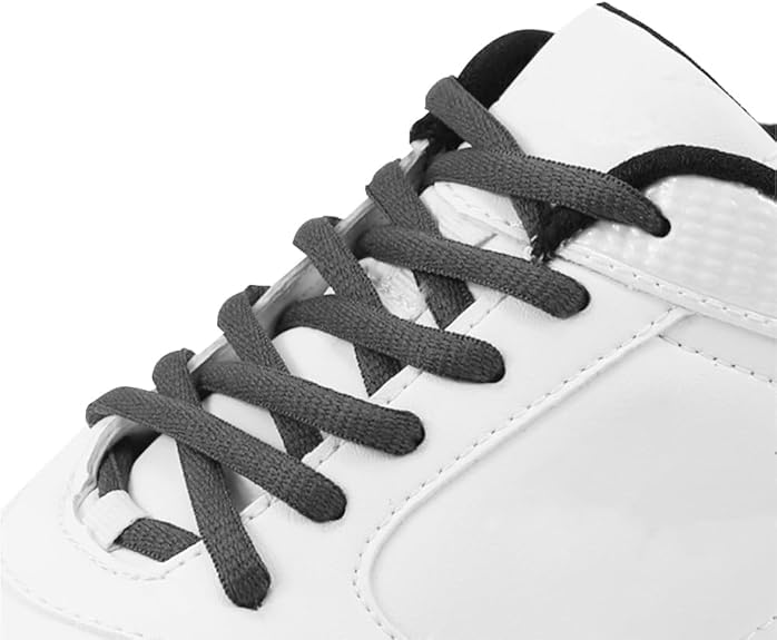 SUNBIRD 2Pair Oval Shoes laces Half Round 1/4" Athletic ShoeLaces for Sport II Running Shoes II Shoe Strings (Grey) - Image 2
