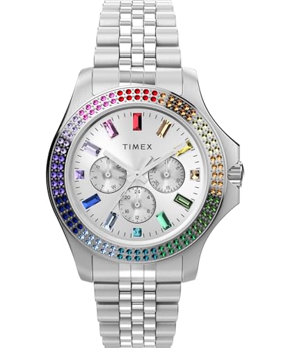 TIMEX ساعة تيمكس النسائية كايا 40 مم - سوار، قرص، علبة بلون فضي - Image 1