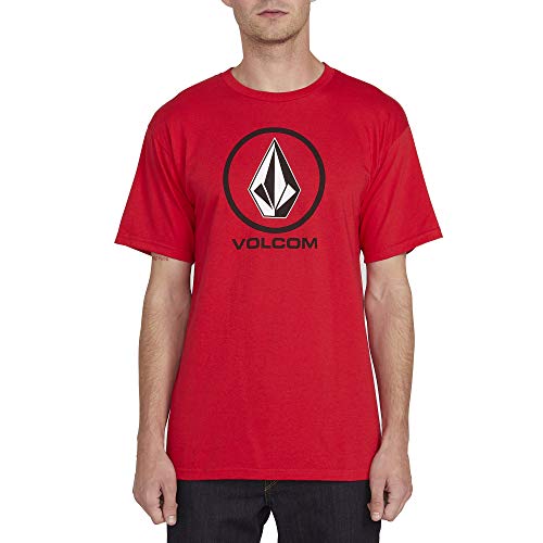 Volcom Men's Crisp Stone Short Sleeve Basic TEE, Red, X-Large - Image 1