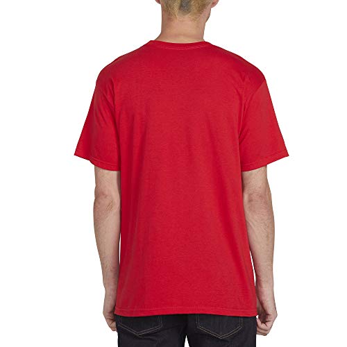 Volcom Men's Crisp Stone Short Sleeve Basic TEE, Red, X-Large - Image 2