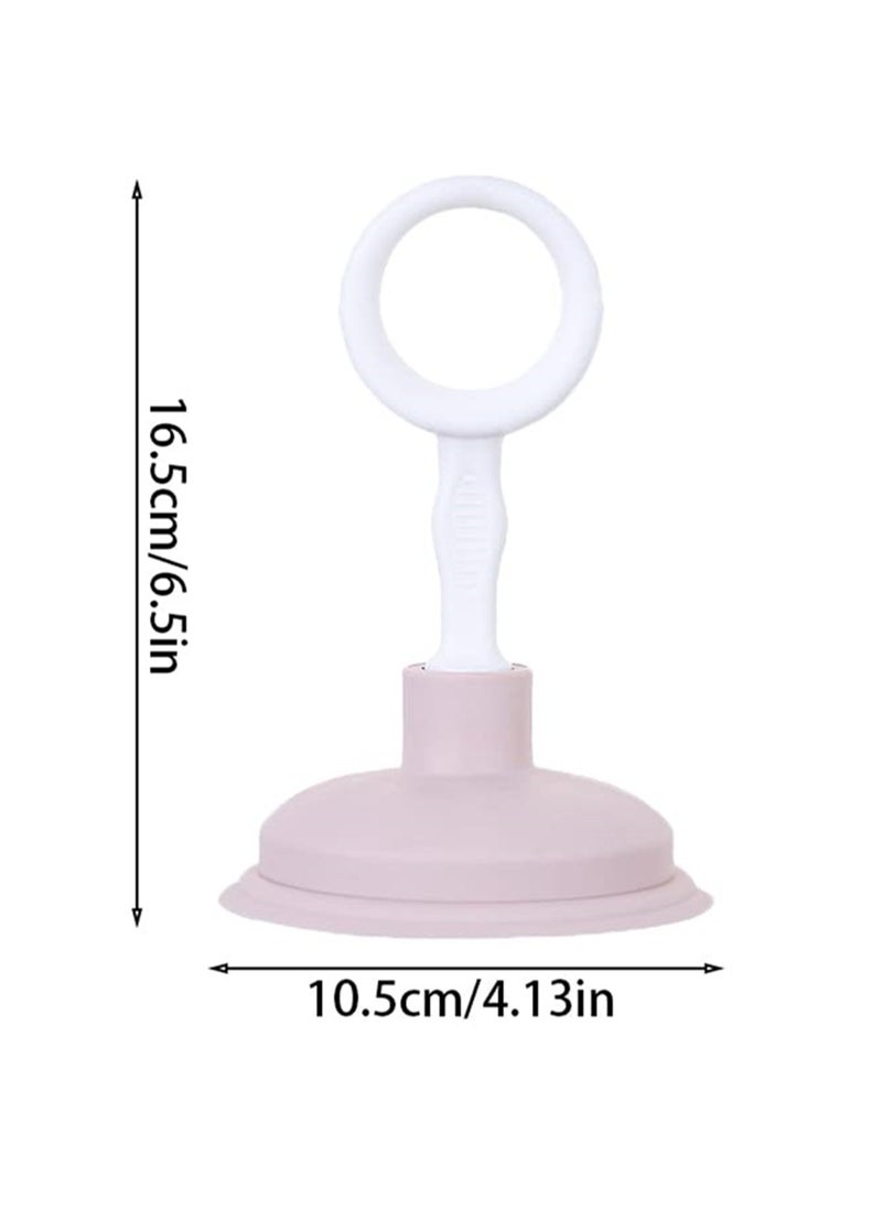SYOSI - SYOSI Mini Hand Drain Sink Plunger, Small Force Pump Helper Unclogger Tool Clog Remover for Bathrooms, Kitchens, Sinks, Baths, and Showers (Pink, 4.13×6.5Inch) - Image 1