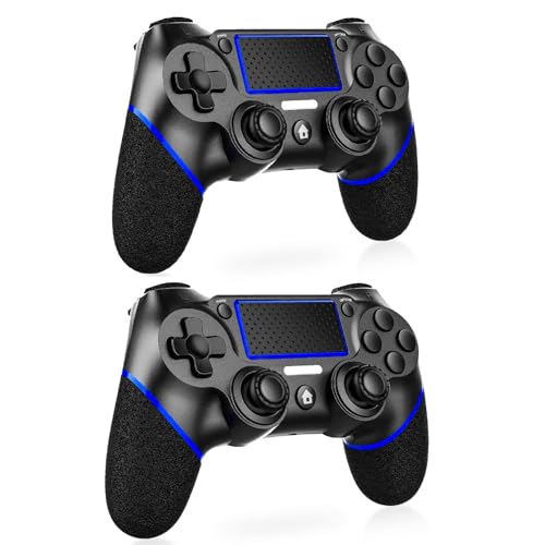 Lyyes PS4 Controller 2 Pack, Wireless PS4 Controllers with Non-Slip Grip Motion Sensing Compatible for PS4 Console - Image 1