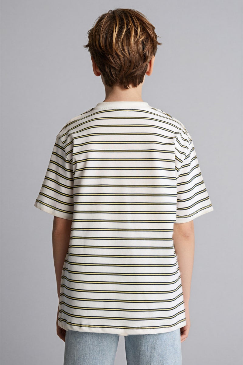 DeFacto White Boy Boy Regular Fit Short Sleeve T-Shirt Casual - Image 4