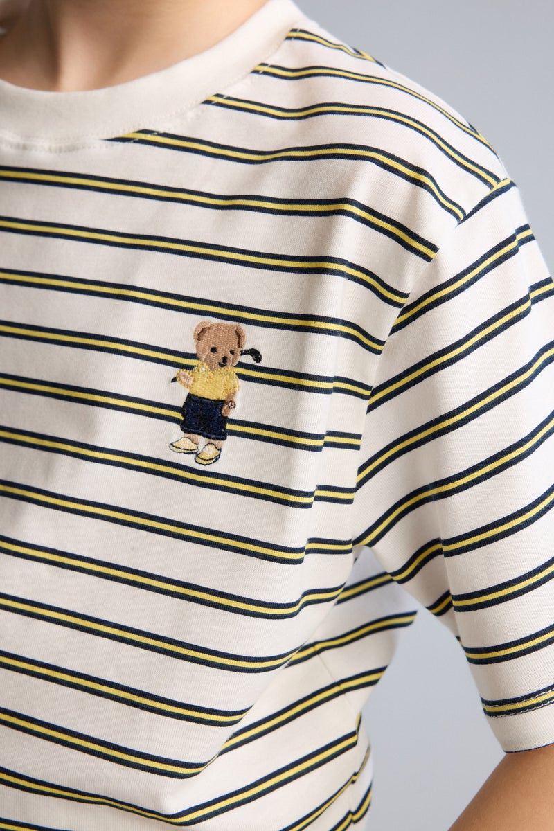 DeFacto White Boy Boy Regular Fit Short Sleeve T-Shirt Casual - Image 3