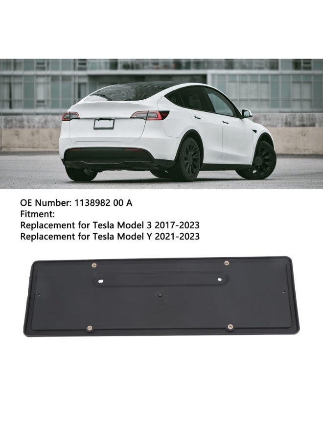 Rear License Plate Holder Car Number Plate Holder Mounting Bracket for Tesla Model 3 2017-2023 Model Y 2020-2024 - Image 3