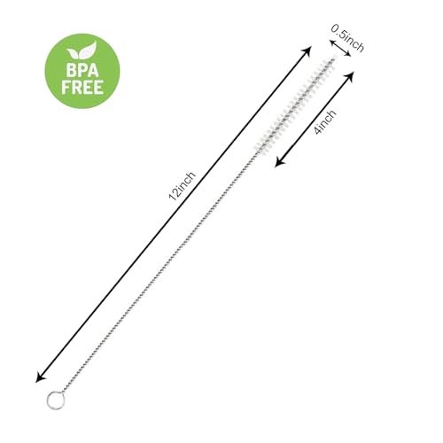 Ajedrmy 6 Pack Straw Cleaner Brush for Stanley, Reusable Extra Long Straw Cleaner for 40/30/20 oz Stanley Mug, 10mm Wide Drinking Straws Cleaning Brush for Sippy Cup, Water Bottle and Tubes - Image 2