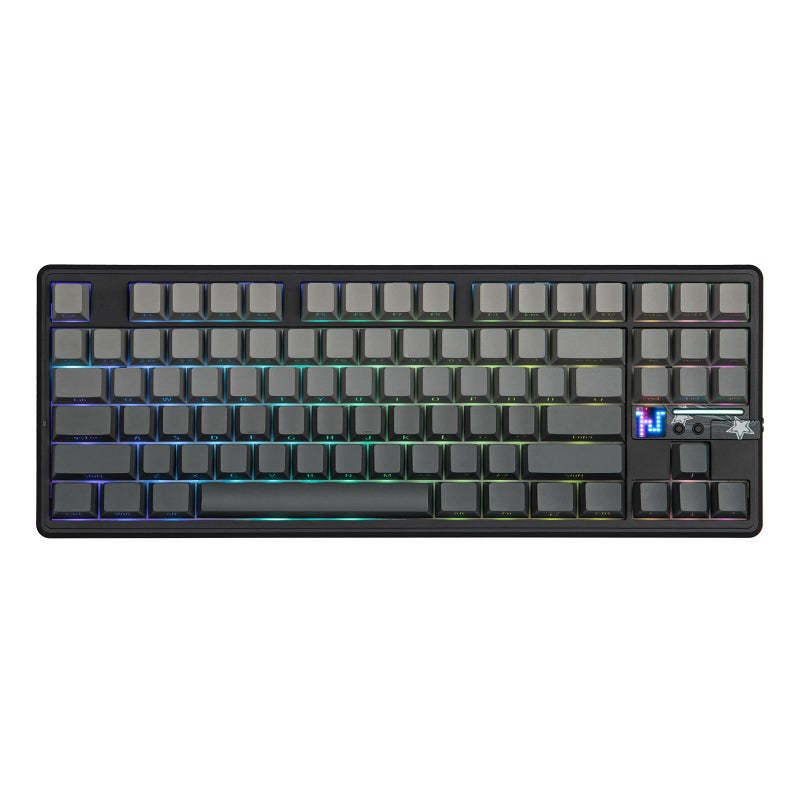 MechLands Aula F87 PRO V2 Wireless Gaming Keyboard with 10000mAh Battery, 8K Polling, SOCD/MT/TGL, BT/2.4GHz/Wired, Hot Swap TKL Mechanical Keyboard with Creamy Gasket, RGB Backlit (Black Gradient) - Image 1