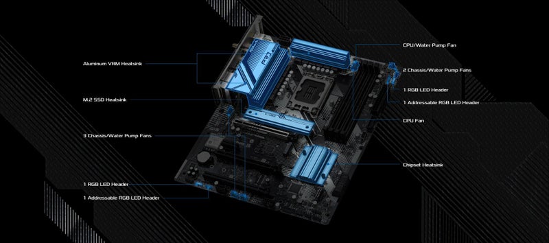 ASRock B760 Pro RS WiFi 6E LGA1700 HDMI DisplayPort eDP Intel B760 ATX Motherboard DDR5 192GB 7200+ (OC) MHz SATA3 6.0 Gb/s USB3.2 Gen2 2.5G LAN PCIe5.0 M.2 64Bit - Image 4