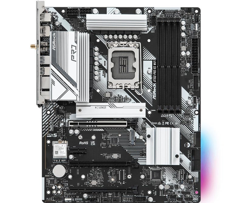 ASRock B760 Pro RS WiFi 6E LGA1700 HDMI DisplayPort eDP Intel B760 ATX Motherboard DDR5 192GB 7200+ (OC) MHz SATA3 6.0 Gb/s USB3.2 Gen2 2.5G LAN PCIe5.0 M.2 64Bit - Image 5