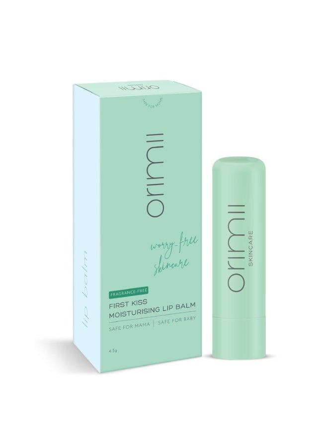 Orimii First Kiss Lip Balm for Moisturizing Dry Lips | Light, Non Sticky & Nourishing Lip Balm | Fragrance & Colour Free - Safe For Mom & Baby - Image 1