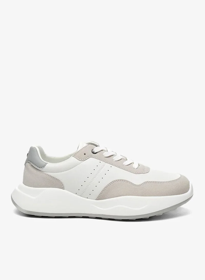 DUCHINI Men's Solid Lace-Up Sneakers