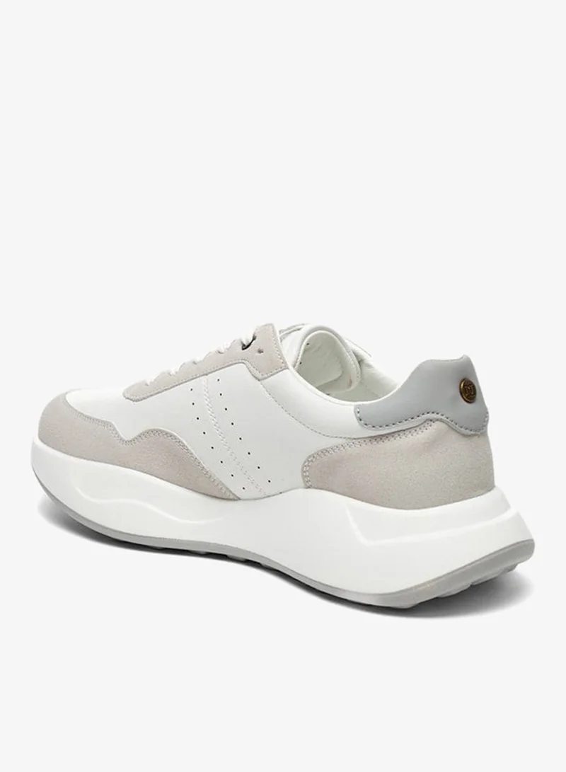 DUCHINI Men's Solid Lace-Up Sneakers