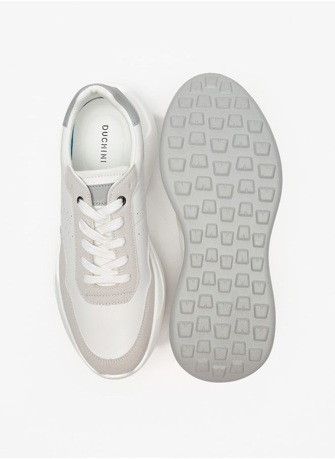 DUCHINI Men's Solid Lace-Up Sneakers  - Image 4