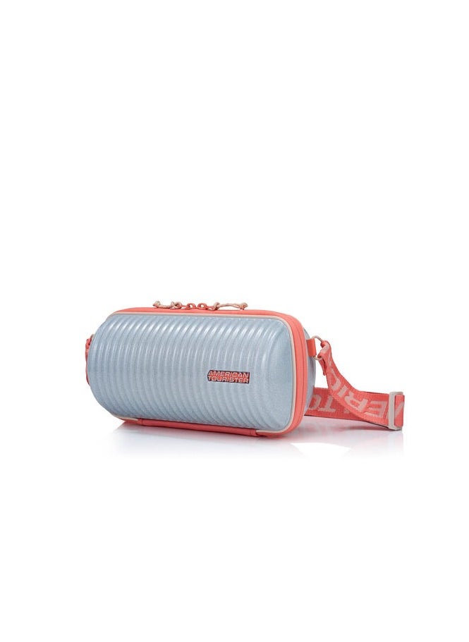 AMERICAN TOURISTER American Tourister Rollio U Crossbody Bag - Silver/Glitter/Salmon - 3 Years Global Warranty  - Image 1