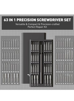 Arabest 63 in 1 Small Precision Screwdriver Set, Professional Mini Magnetic Repair Tool Kit for Ring Doorbell, Computer, Laptop, iPhone, Eyeglass, Xbox, PS4, PS5, Switch, Watch, Macbook, PC, Electronics  - Image 2