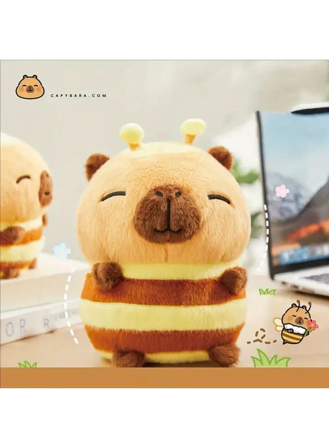 Max Capybara Plush Toy Soft Stuffed Bee Shape Yellow Pig Abstract Creative Doll - Image 4