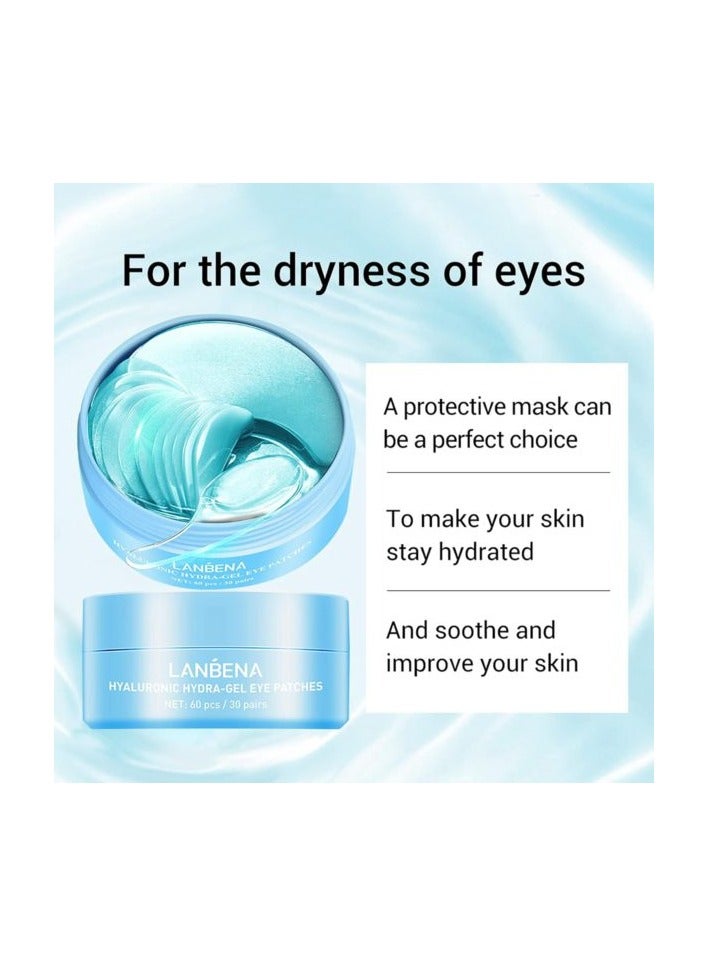 Lanbena Hyaluronic Acid Hydra Gel Eye Patches 30 Pairs - Image 4