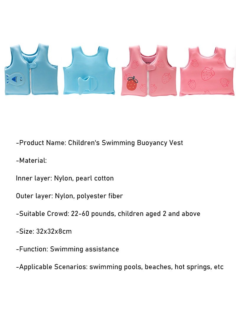 TAPIT Kids Swimming Vest Buoyancy Float Jacket, Swimming Training Aid Children Buoyancy Aid Swim Assistance, Blue  - Image 3