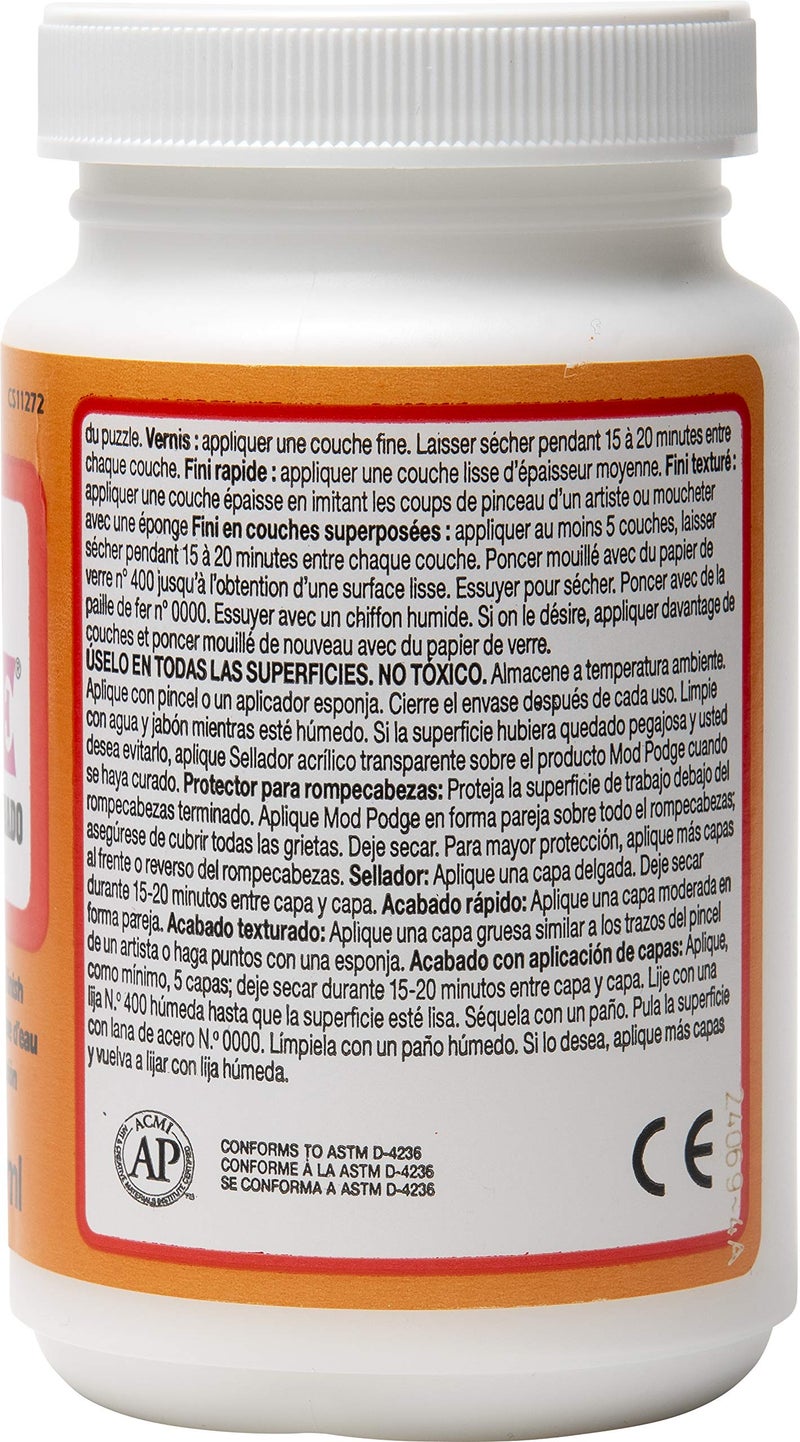 Mod Podge Waterbase Sealer, Glue and Finish (8-Ounce), CS11272 Satin Finish - Image 3
