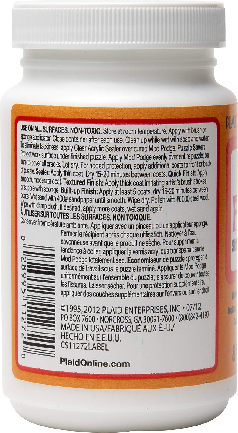 Mod Podge Waterbase Sealer, Glue and Finish (8-Ounce), CS11272 Satin Finish - Image 4