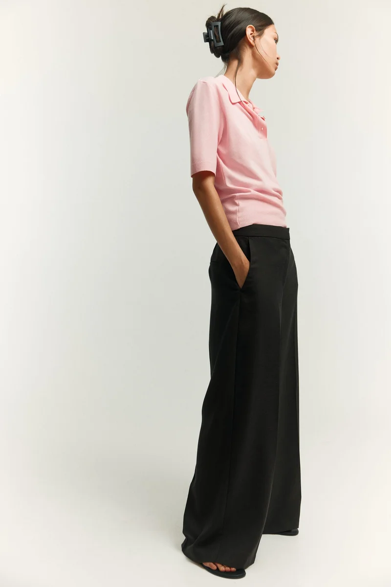 H&M Fine-knit polo shirt