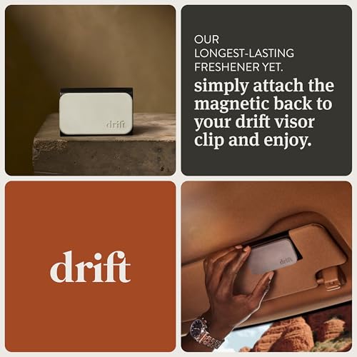 Drift Car Air Freshener - Stone Air Freshener Car Odor Eliminator - Long Lasting Scent - Auto Accessories - Metal Clip - Essential Oils - Clean Ingredients - Cabana Scent Starter Kit - Image 5