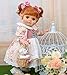 Cloveray Baby Doll 18 Inch Realistic Reborn Toddler Real Life Baby Dolls with Vintage Floral Dress Little Bear Woven Basket Premium Collectible Doll Gifts for 3 Year Old Girls - Image 4