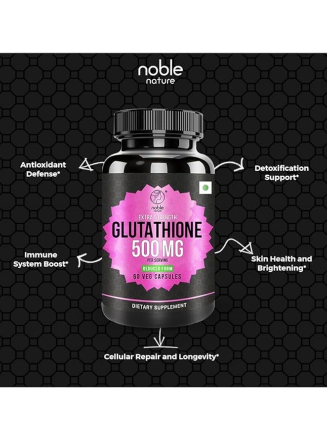 نوبل نيتشر كبسولات الجلوتاثيون من نوبل نيتشر 500 ملغ - قوة إضافية بصيغة مخفضة - 30 كبسولة نباتية - Image 4