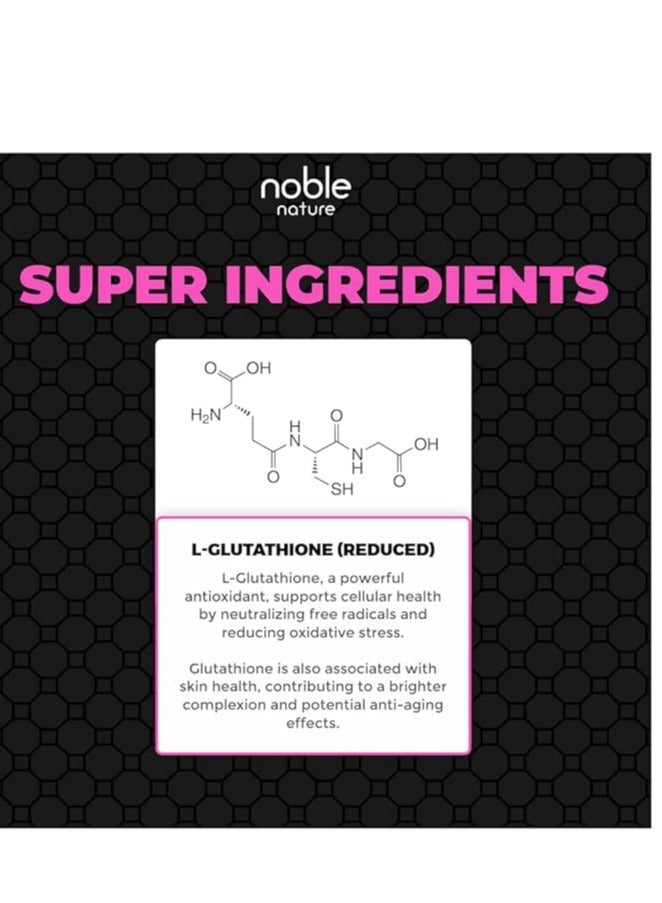 نوبل نيتشر كبسولات الجلوتاثيون من نوبل نيتشر 500 ملغ - قوة إضافية بصيغة مخفضة - 30 كبسولة نباتية - Image 5