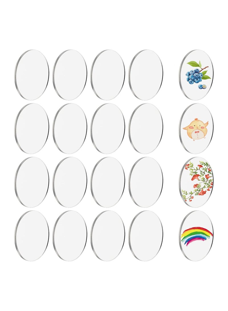TPGP 25 Pcs Transparent Acrylic Circle Blanks Discs, 2" Round Acrylic Display Base Clear Keychain Blanks with No Hole for DIY Keychains Jewelry and Other Crafts - Image 3