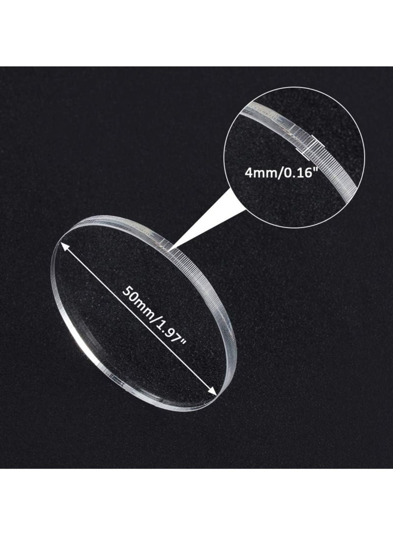 TPGP 25 Pcs Transparent Acrylic Circle Blanks Discs, 2" Round Acrylic Display Base Clear Keychain Blanks with No Hole for DIY Keychains Jewelry and Other Crafts - Image 2