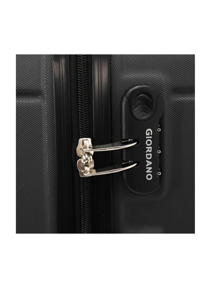 GIORDANO حقيبة سفر جيوردانو ABS صلبة بعجلات مجموعة من 3 قطع - أسود - 20"/24"/28" - Image 3