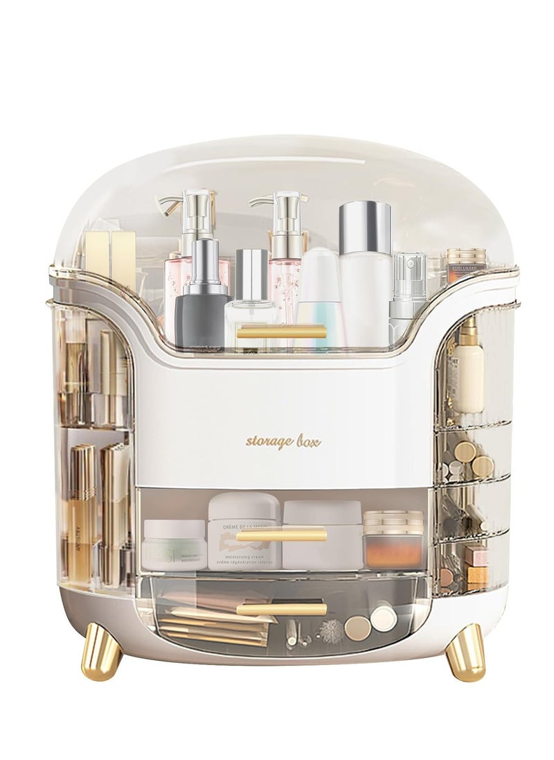 Generic Makeup Organizer & Skincare Organizers, Cosmetic Organizer Box for Countertop with Lid & Drawers, Make Up Storage Organizer with Waterproof & Dustproof Cover, Birthday Gifts for Vanity Women Girls  - Image 1