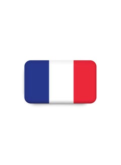 971ميديا علم فرنسا - بادج معدني مطلي بطبقة إيبوكسي مع دبوس مغناطيسي لا يتسبب في تمزيق الملابس  - Image 2