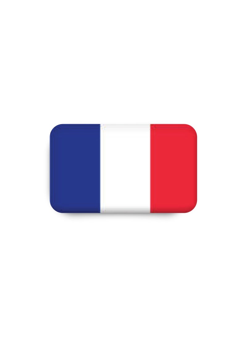 971MEDIA FRANCE Flag - Metal Badge Epoxy Coated with Magnetic Pin that Doesn't Tear Clothes  - Image 2