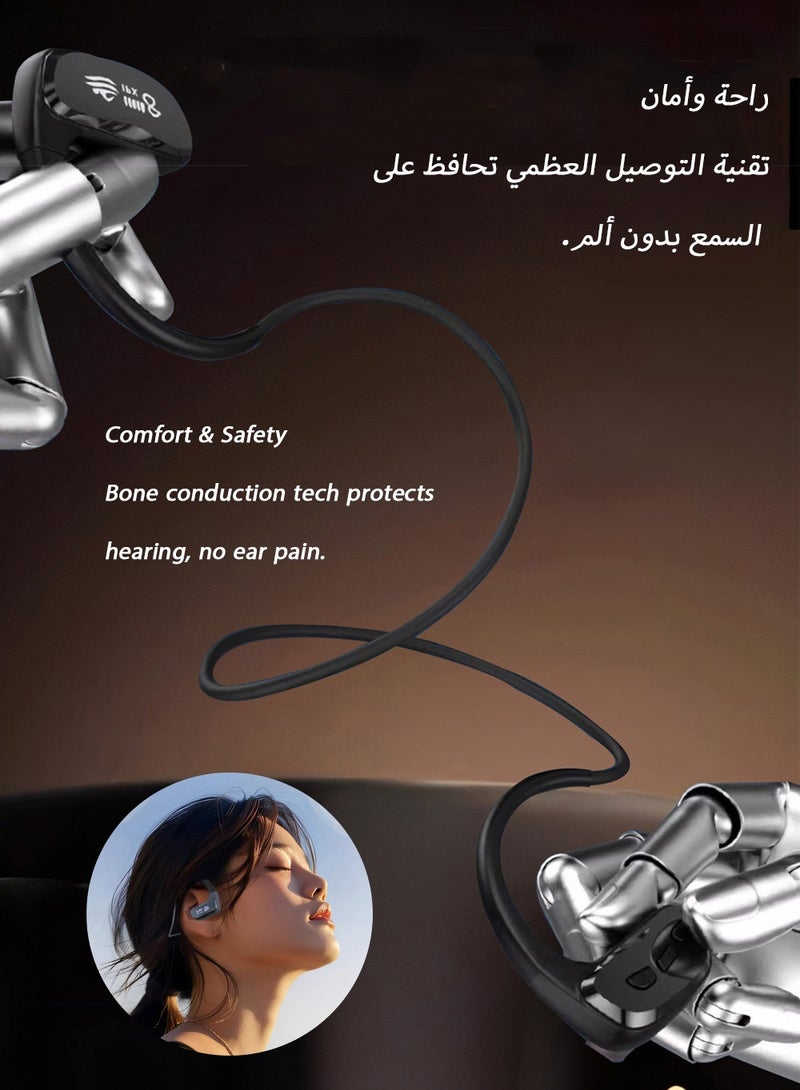 Swimming IPX8 Waterproof Earphones  - Bone Conduction Bluetooth Headphones with 32GB Storage, Magnetic Charging for 8H Battery Using & 360° Panoramic Sound, Ergonomic Design for Running and Cycling - Image 3