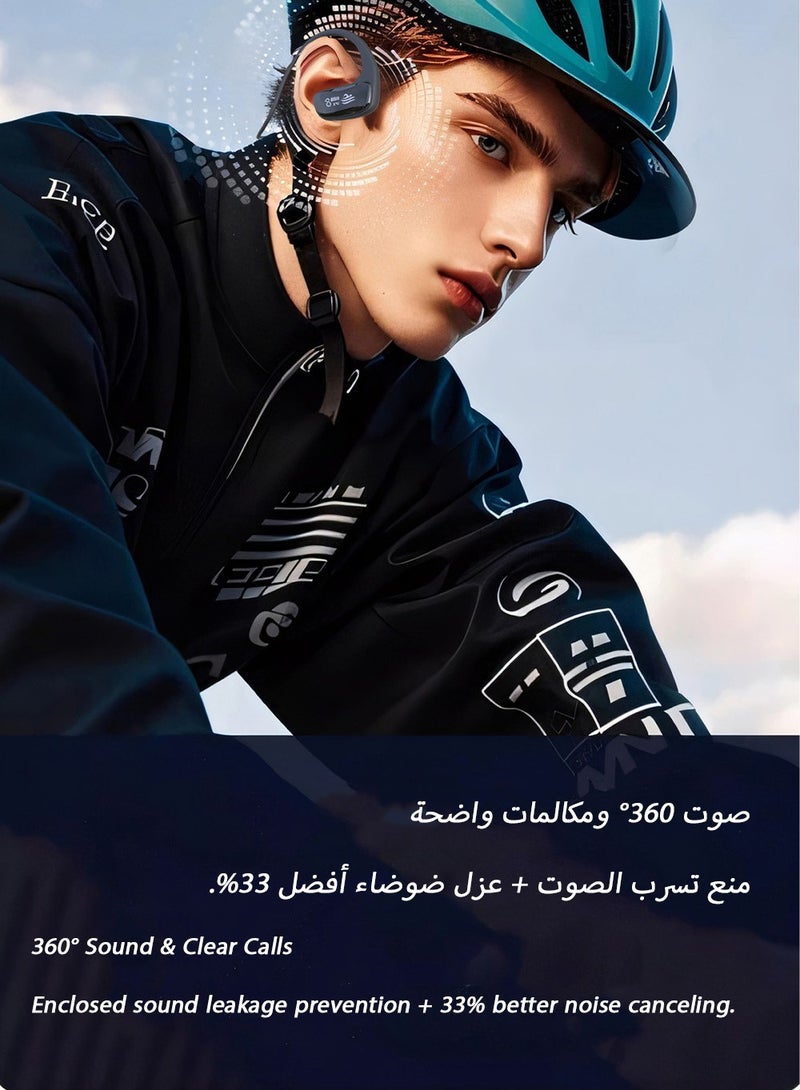 Swimming IPX8 Waterproof Earphones  - Bone Conduction Bluetooth Headphones with 32GB Storage, Magnetic Charging for 8H Battery Using & 360° Panoramic Sound, Ergonomic Design for Running and Cycling - Image 5