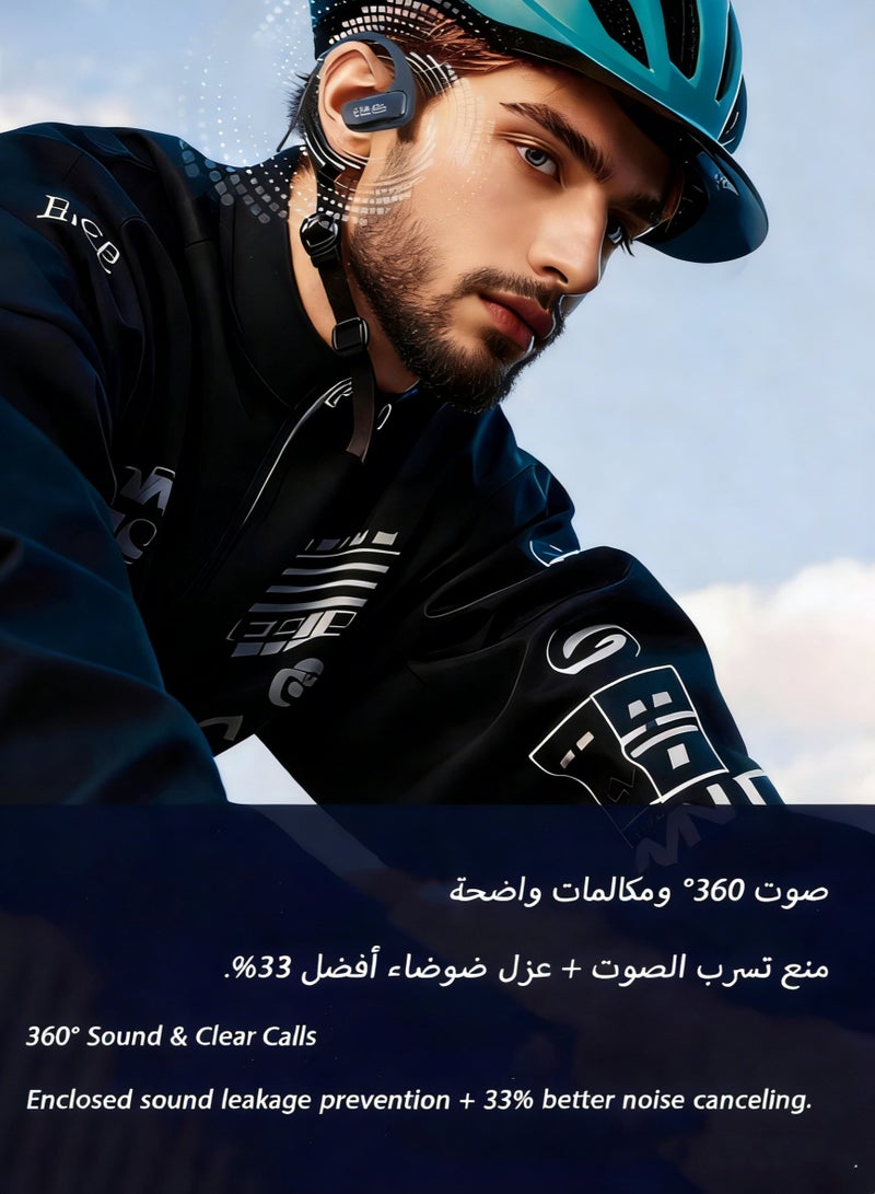 Swimming IPX8 Waterproof Earphones  - Bone Conduction Bluetooth Headphones with 32GB Storage, Magnetic Charging for 8H Battery Using & 360° Panoramic Sound, Ergonomic Design for Running and Cycling - Image 5