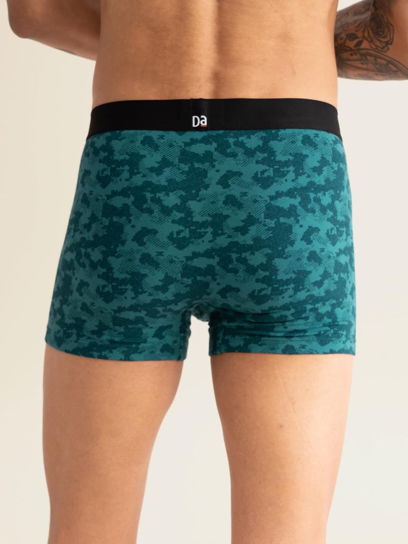 DAMENSCH Deo-Cotton Printed Underwear for Men Combo Breathable Inner, Cotton Trunks for Man Pack No-Marks Waistband, Moisture Wicking Underwear Pack of 3-Aquifer, Tulipwood, Colonial Blue-S - Image 5