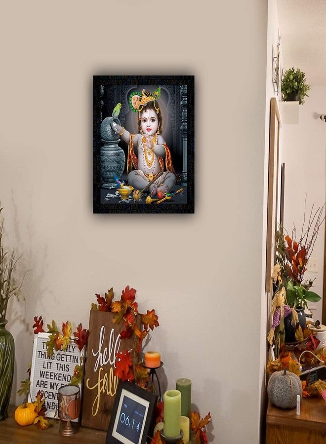PNF Poster And Frames Baby Bal Krishna Framed Poster | For Living, Bedroom | Home Decoration Item | Best Gifting Option 20795 - Image 2
