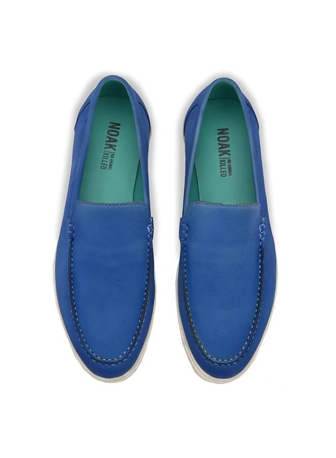 NOAK Organic Cactus Leather Loafer Casual Classic Slip-Ons Driving Loafer and Moccasins|Blue|6UK - Image 1