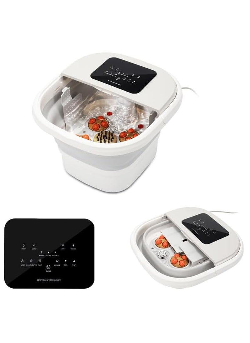 MARGOUN Foot Bath with Massage with Remote Control Foot Bath Multiple Massage Modes Timing Foldable Foot Bath for Relaxation Fatigue Relief Pain Relief  - Image 3