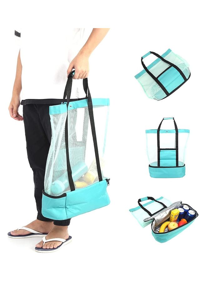 NIBEMINENT Beach Tote With Insulated Cooler Bag  - Image 1